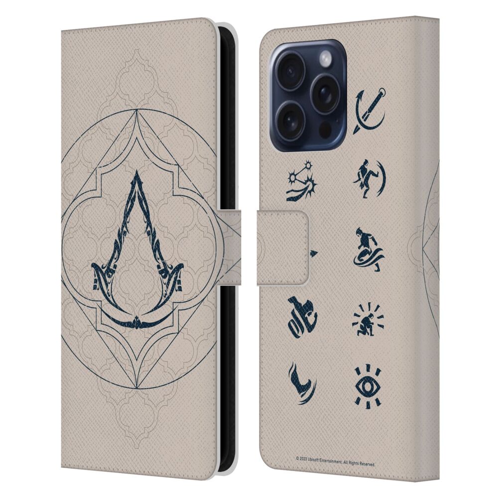 ASSASSINS CREED アサシンクリード - Mirage Graphics / Crest レザー手帳型 / Apple iPhoneケース - PGS
